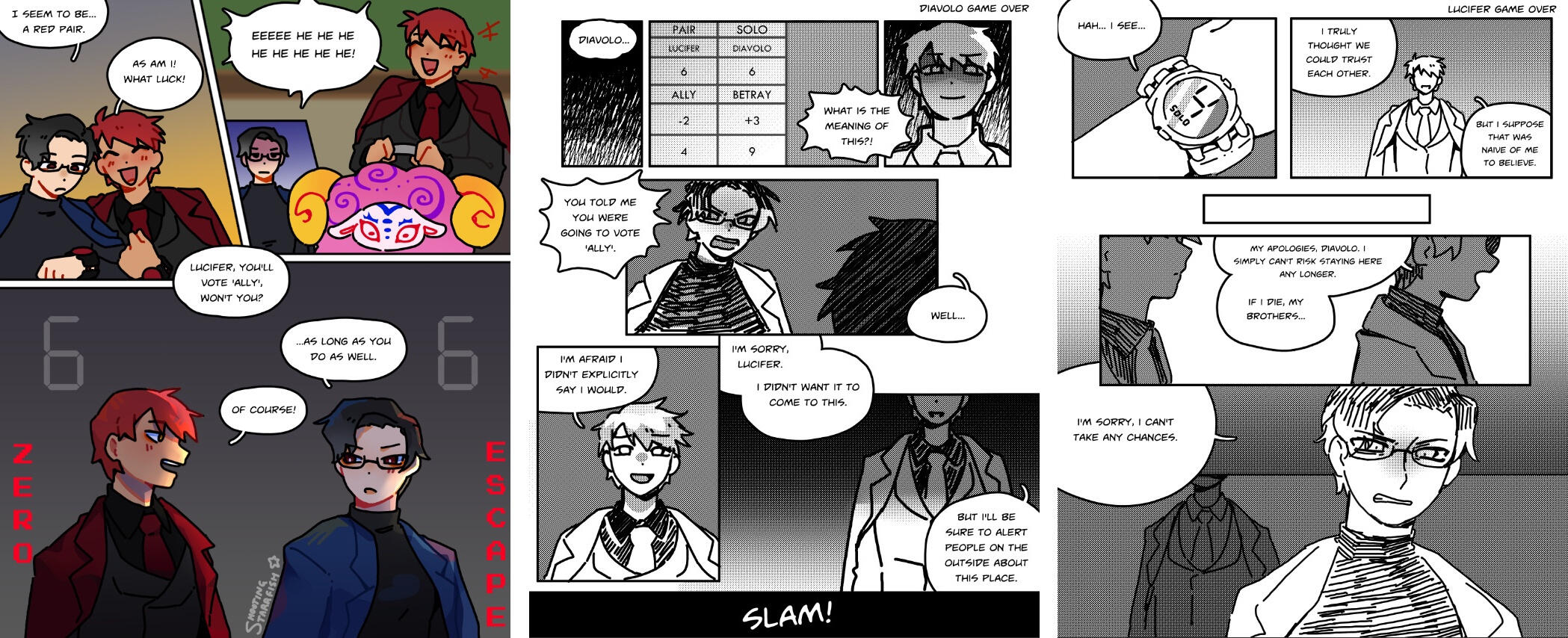 "In Your Favorite AU: Zero Escape" by ShootingStarrfish