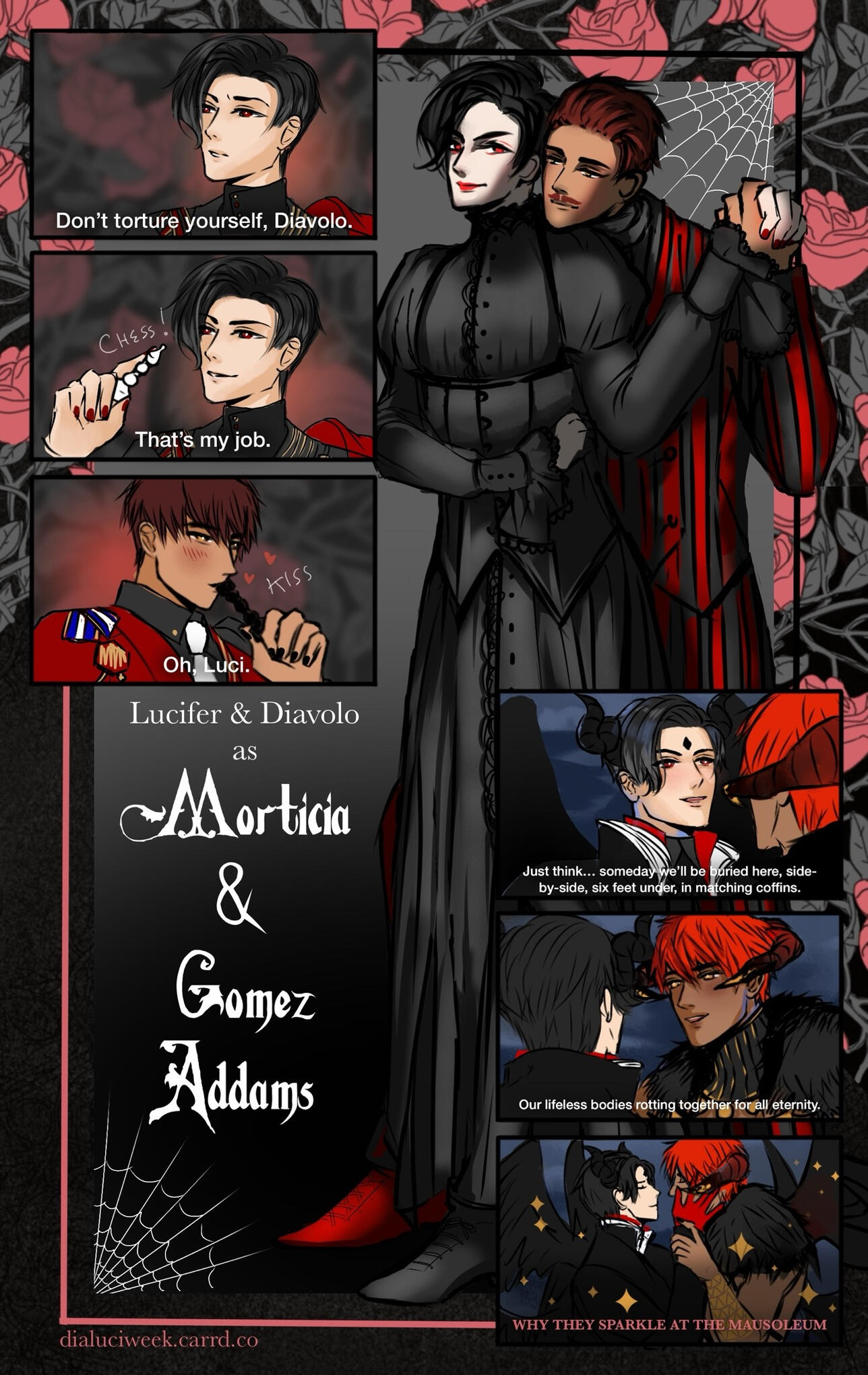 "In Your Favorite AU: Addams Family" by Pseudonymphomania